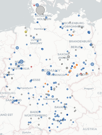 Interactive graphic - Large-scale storage in use and in planning: regional distribution