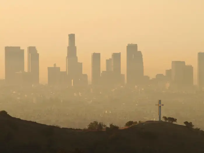 The usual smog in Los Angeles, California. David McNew/Getty Images