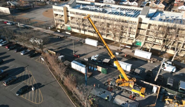 Arial view of BESS installation