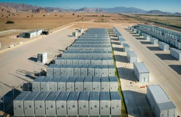 Battery storage system plant arial view