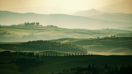 Northern Italy landscape taken at dawn